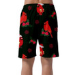 Red Cardinal Bird And Holly Berries On A Dark Background Can Be Custom Photo 3D Men's Shorts