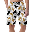 The Image Of A Horses On Grey Dot Can Be Custom Photo 3D Men's Shorts