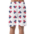 Red And Blue Hearts With Little White Stars American Independence Day Can Be Custom Photo 3D Men's Shorts