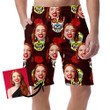 Sugar Skulls Mexican And Roses Background Can Be Custom Photo 3D Men's Shorts