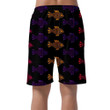 Unusual Hand Drawing Bright Psychedelic Fishes On Black Design Can Be Custom Photo 3D Men's Shorts