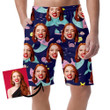 Under The Sea With Cat Mermaid And Dolphin Can Be Custom Photo 3D Men's Shorts