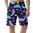 Under The Sea With Cat Mermaid And Dolphin Can Be Custom Photo 3D Men's Shorts