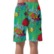 Underwater World Cute Turtle And Red Octopus Can Be Custom Photo 3D Men's Shorts