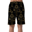 Traditional Ornaments With Mandala Moon Stars On Black Background Can Be Custom Photo 3D Men's Shorts