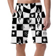 Trippy Spider Yin Yang Sign Pattern In Black And White Can Be Custom Photo 3D Men's Shorts