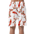 Watercolor Beautiful Koi Carps Fishes With Flower Branches Design Can Be Custom Photo 3D Men's Shorts