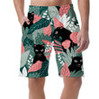 Wild African Leopard Black Panthers With Tropical Leaves Can Be Custom Photo 3D Men's Shorts