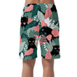 Wild African Leopard Black Panthers With Tropical Leaves Can Be Custom Photo 3D Men's Shorts
