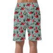 Watercolor Little Red Cardinal Bird On Skates Can Be Custom Photo 3D Men's Shorts