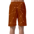 Vintage Brown Stars Zodiac Constellations Sign Can Be Custom Photo 3D Men's Shorts