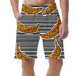 Wild African Leopard With Bananas Striped Background Can Be Custom Photo 3D Men's Shorts