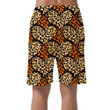 Wild African Leopard And Hearts On Orange Background Can Be Custom Photo 3D Men's Shorts