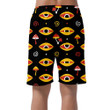 Trippy Magic Mushrooms And Eyes Red And Yellow Pattern Can Be Custom Photo 3D Men's Shorts
