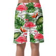 Tropical Background With Exotic Plants And Flamingo Can Be Custom Photo 3D Men's Shorts