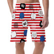USA Bubble Speech With Greeting In Yhe English Language Can Be Custom Photo 3D Men's Shorts