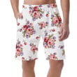 Watercolor Beautiful Pink Rose And Purple Flower Pattern Can Be Custom Photo 3D Men's Shorts