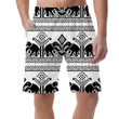 Traditional Indian Black And White Elephant Can Be Custom Photo 3D Men's Shorts