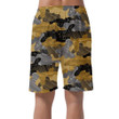 Trendy Gold Gray Marble Camouflage Geometry Pattern Can Be Custom Photo 3D Men's Shorts