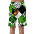 Wild African Animals Leopard And Tropical Palm Leaves Can Be Custom Photo 3D Men's Shorts