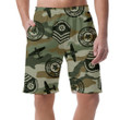 Vintage Fashion Military Badges Green Camo Patter Can Be Custom Photo 3D Men's Shorts