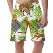 Tropical Leopards Palm Leaves And Stripes Style Can Be Custom Photo 3D Men's Shorts