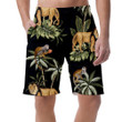 Vintage Palm Tree Lion Monkey Animal Floral Can Be Custom Photo 3D Men's Shorts