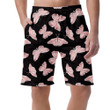 Theme Mystical Pink Polygonal Butterfly On Black Can Be Custom Photo 3D Men's Shorts