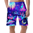 Trippy Mushrooms Peace Sign Acid Buddha Blue Theme Design Can Be Custom Photo 3D Men's Shorts