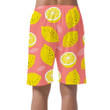 Trendy Summer Pink Background With Lemon Cut In Half Pattern Can Be Custom Photo 3D Men's Shorts