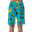 Wild African Leopard With Flamingo In Cartoon Style Can Be Custom Photo 3D Men's Shorts