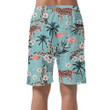 Tropical Leopard Animals And Pink Flamingo Birds Can Be Custom Photo 3D Men's Shorts