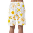 Various Yellow Sun On White Background Can Be Custom Photo 3D Men's Shorts