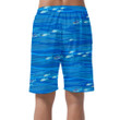 Watercolor Tropical Fishes And Bubbles On Blue Waves Theme Can Be Custom Photo 3D Men's Shorts