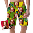 Toucan Birds With Palm And Monstera Leaves Can Be Custom Photo 3D Men's Shorts