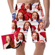Theme Red And Blue Butterflies On A Red Strip Can Be Custom Photo 3D Men's Shorts