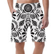 Theme Mexican Black White With Butterflies And Flowers Can Be Custom Photo 3D Men's Shorts