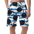 Turtles Blue Gray And White Colors Grunge Texture Can Be Custom Photo 3D Men's Shorts