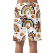 Vintage Flowers Butterflies And Ethnic Rainbow Pattern Can Be Custom Photo 3D Men's Shorts