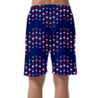 Wavy Ornament With Stars In Traditional American Colors Can Be Custom Photo 3D Men's Shorts