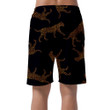 Wild African Leopard On Dark Blue Background Can Be Custom Photo 3D Men's Shorts