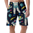 Universe Galaxy Astronaut Dancing On A Dark Night Background Can Be Custom Photo 3D Men's Shorts