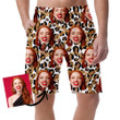 Trendy Gold Chains On Leopard Skin Can Be Custom Photo 3D Men's Shorts