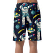 Universe Galaxy Astronaut Dancing On A Dark Night Background Can Be Custom Photo 3D Men's Shorts