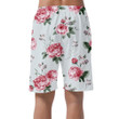 Vintage Floral Pattern Blooming English Rose Themed Design Can Be Custom Photo 3D Men's Shorts
