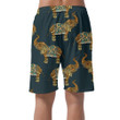 Tribal Style Gold Elephant On Gray Background Can Be Custom Photo 3D Men's Shorts