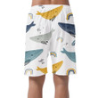 Whales And Rainbow In Scandinavian Style Sea Fishes Themed Pattern Can Be Custom Photo 3D Men's Shorts