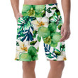 Tropical Watercolor Floral Orchid And Leaves Can Be Custom Photo 3D Men's Shorts