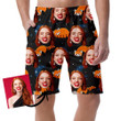 Trendy Space Pattern With Moon And Red Panda Cartoon Can Be Custom Photo 3D Men's Shorts