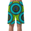 Vintage Floral Mandala Colored Green Blue And Violet Can Be Custom Photo 3D Men's Shorts